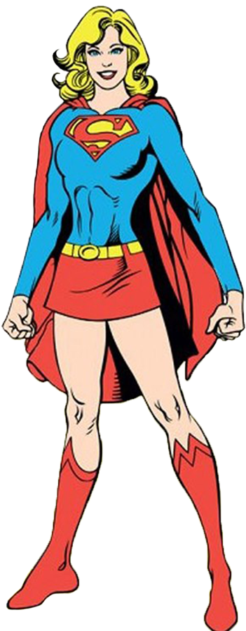 Classic Supergirl Comic Art PNG image