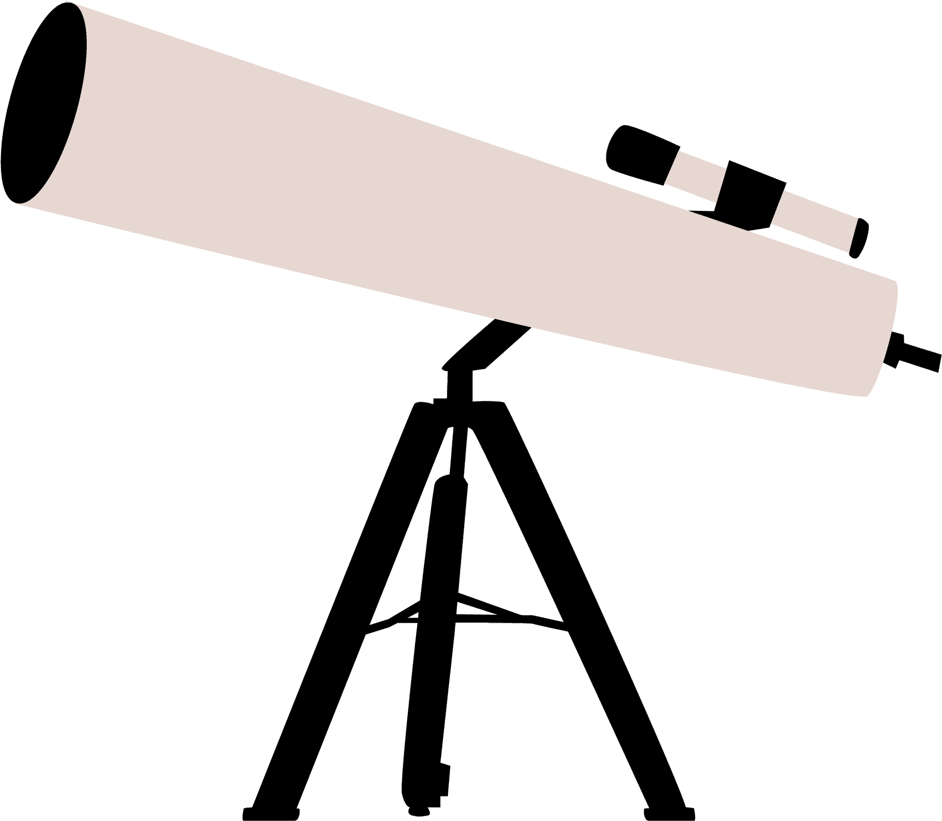 Classic Telescope Vector Illustration PNG image