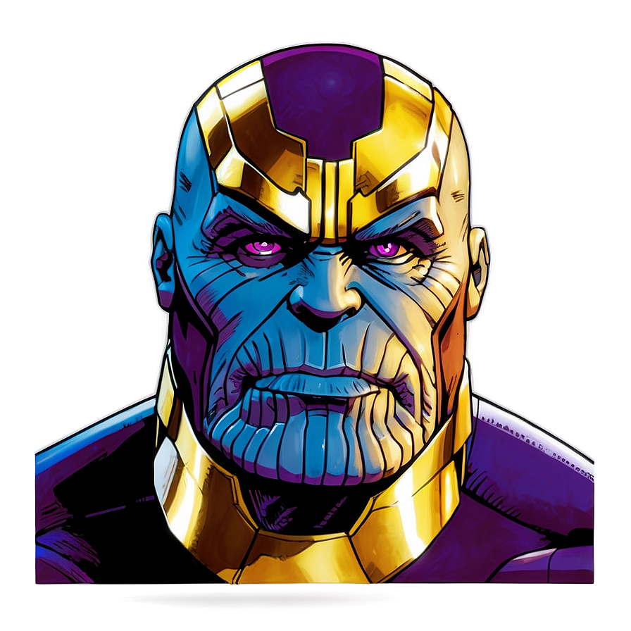 Classic Thanos Comic Art Png 80 PNG image