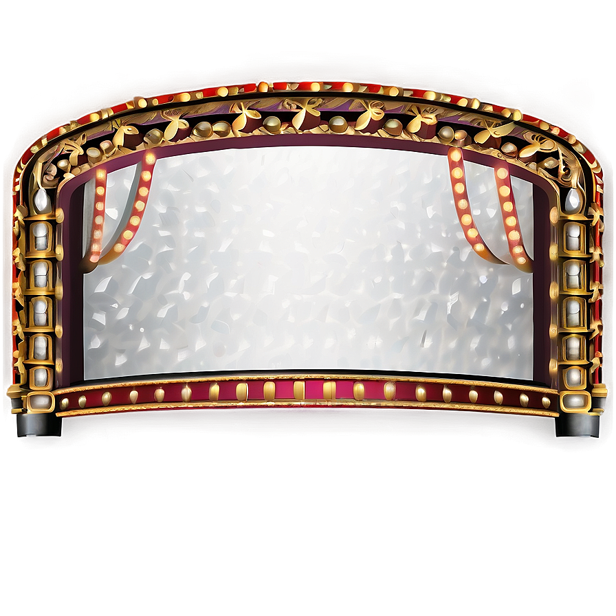 Classic Theater Marquee Design Png 7 PNG image