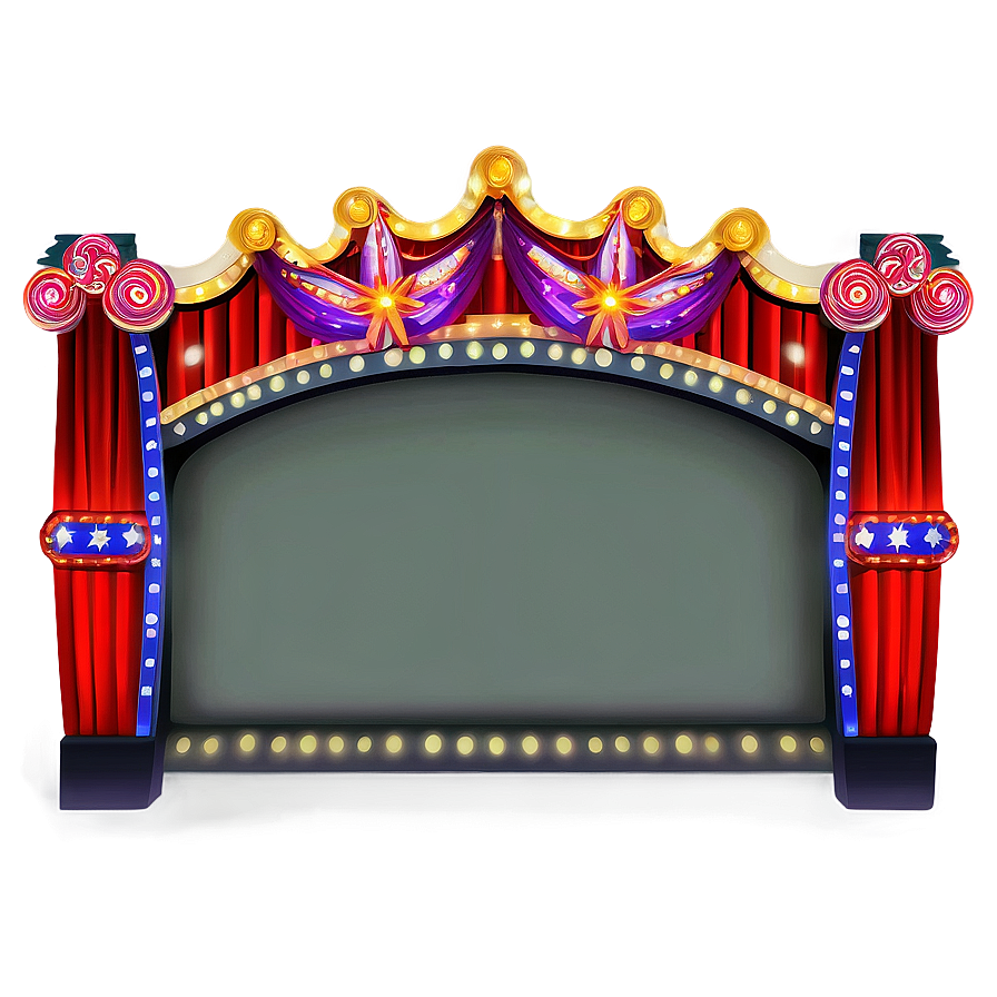 Classic Theater Marquee Design Png 71 PNG image