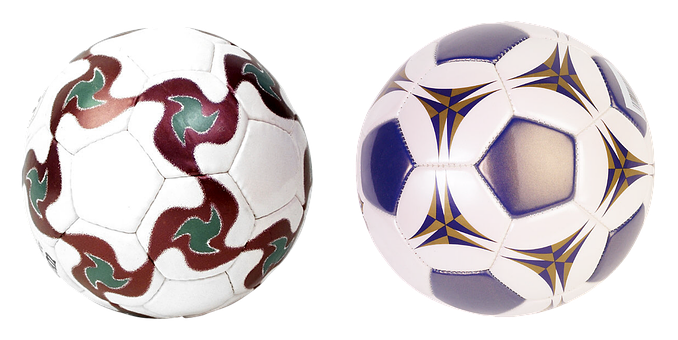 Classic Versus Modern Soccer Balls PNG image