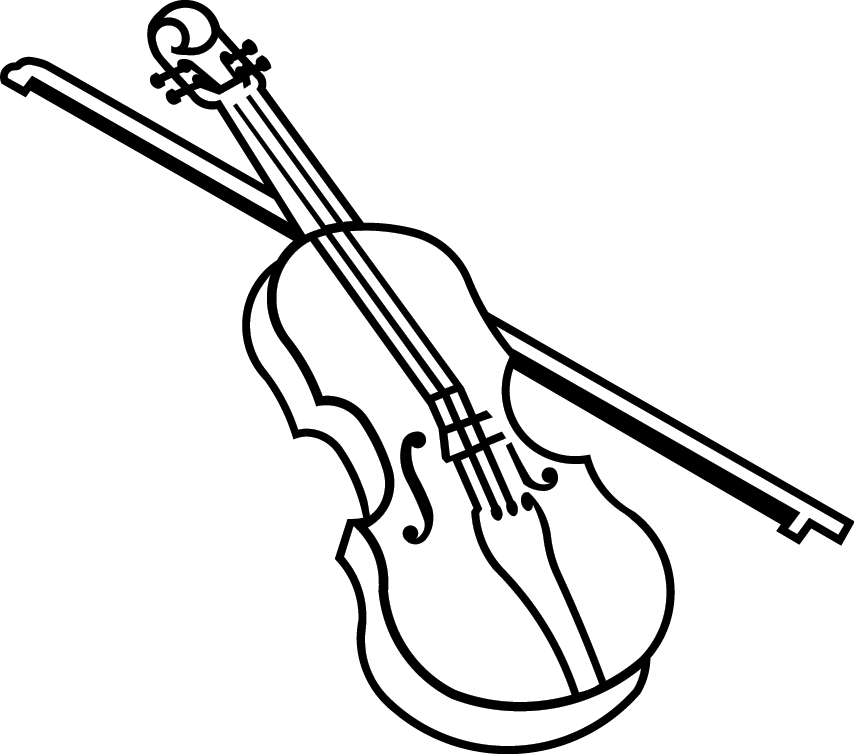 Classic Violin Outline PNG image