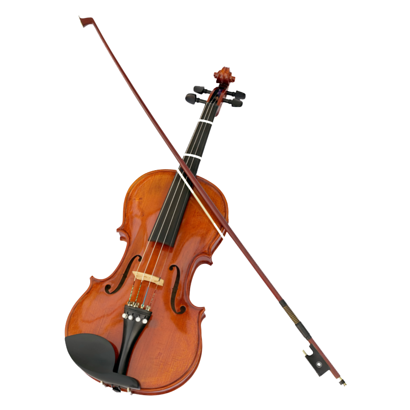 Classic Violinand Bow Black Background PNG image