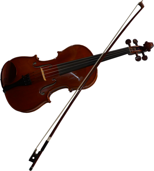 Classic Violinand Bow PNG image