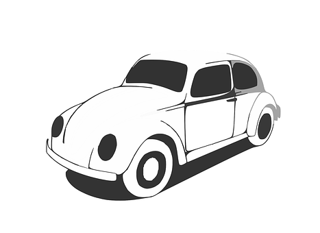 Classic Volkswagen Beetle Illustration PNG image