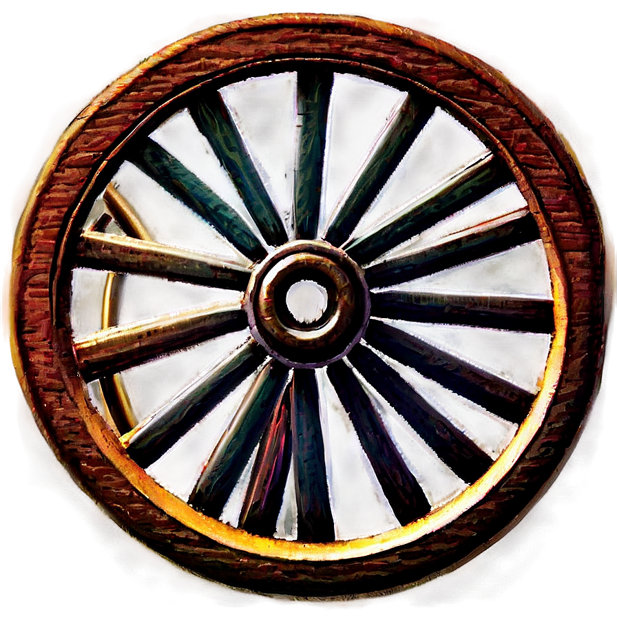 Classic Wagon Wheel Artwork Png 52 PNG image