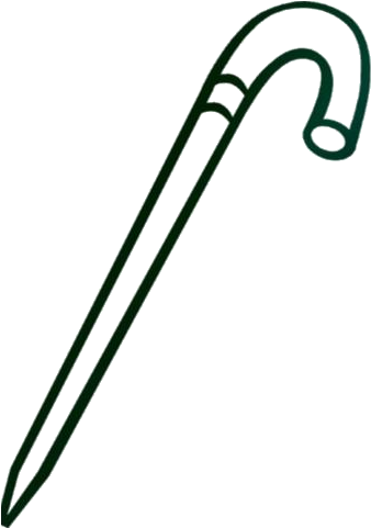Classic Walking Stick Illustration PNG image