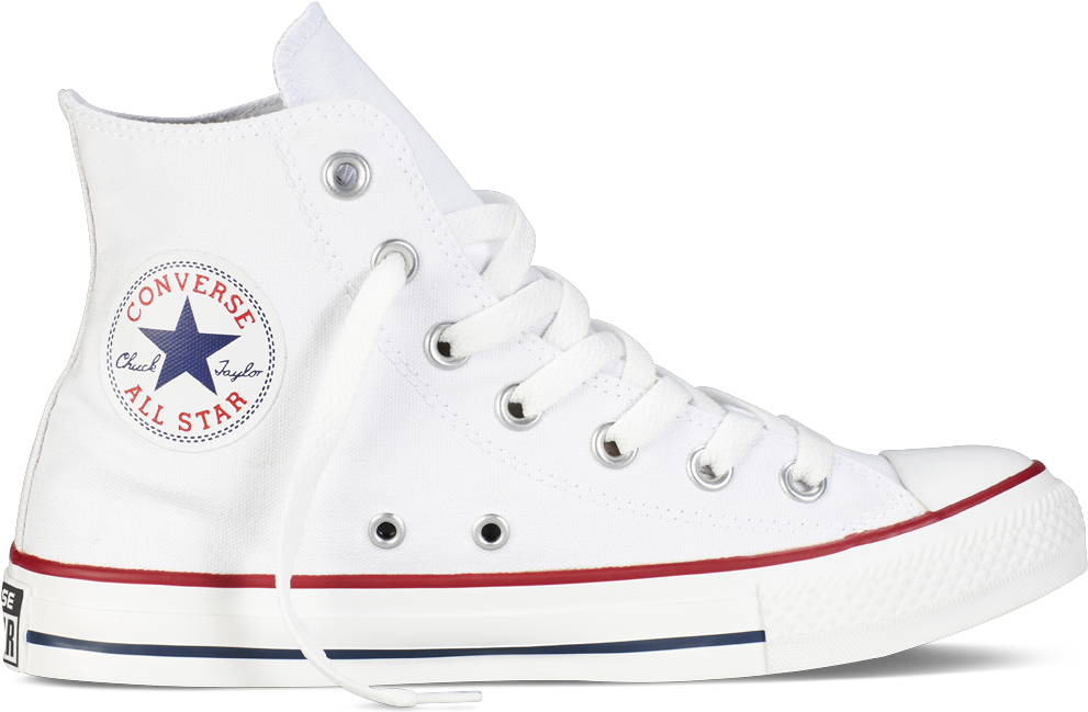 Classic White Converse Chuck Taylor PNG image
