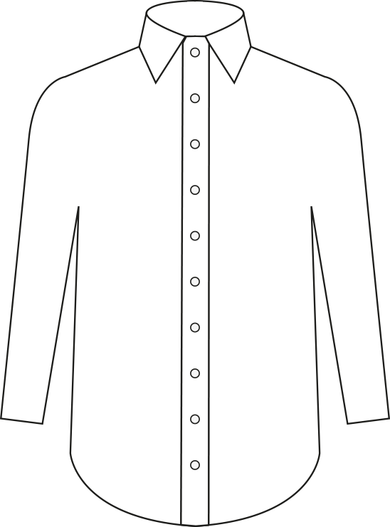 Classic White Dress Shirt Illustration PNG image