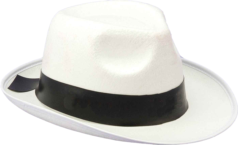 Classic White Fedora Hat PNG image