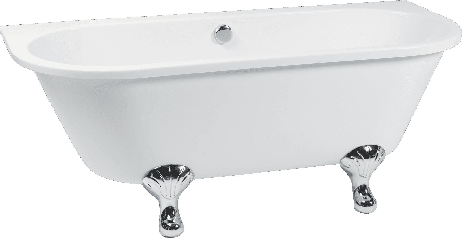 Classic White Freestanding Bathtub PNG image