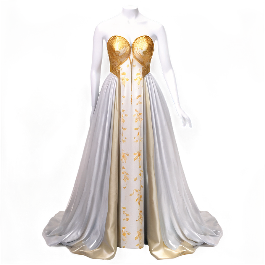 Classic White Gown Png 06212024 PNG image