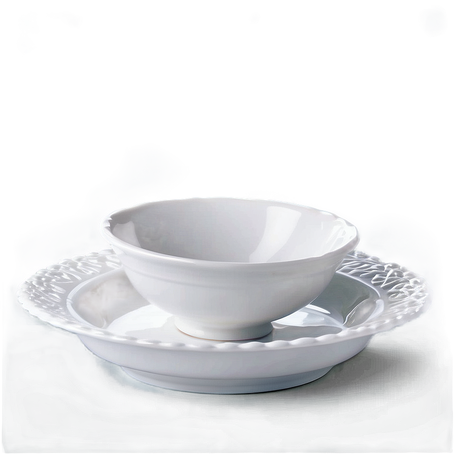 Classic White Porcelain Dishes Png 06202024 PNG image