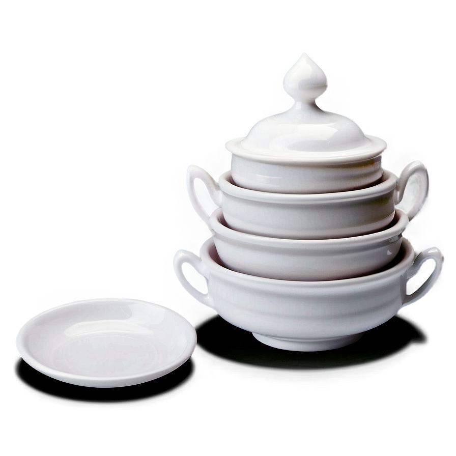 Classic White Porcelain Dishes Png 25 PNG image