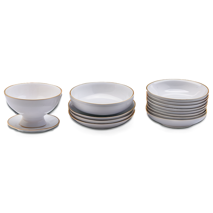 Classic White Porcelain Dishes Png Nqa5 PNG image