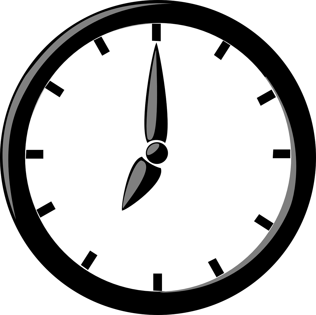 Classic White Wall Clock PNG image