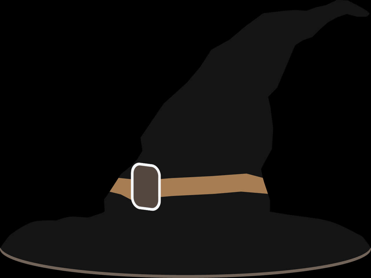 Classic Witch Hat Illustration PNG image