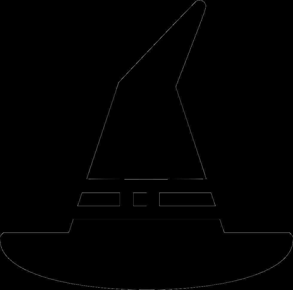 Classic Witch Hat Silhouette PNG image