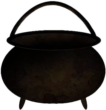 Classic Witchs Cauldron Silhouette PNG image