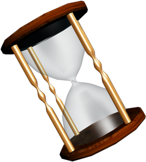 Classic Wooden Hourglass3 D Render PNG image