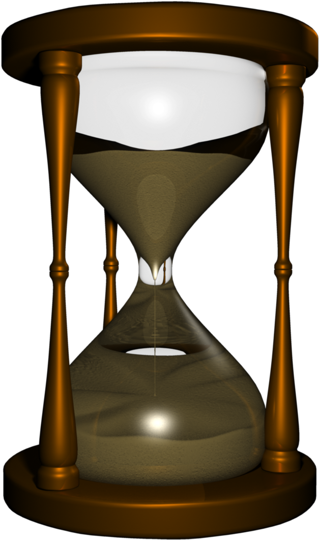 Classic Wooden Hourglass3 D Rendering PNG image