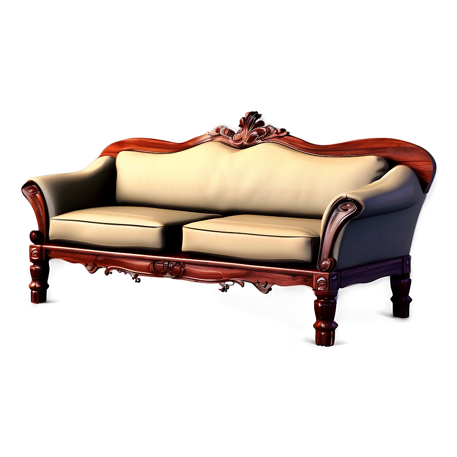 Classic Wooden Sofa Png Wxy PNG image