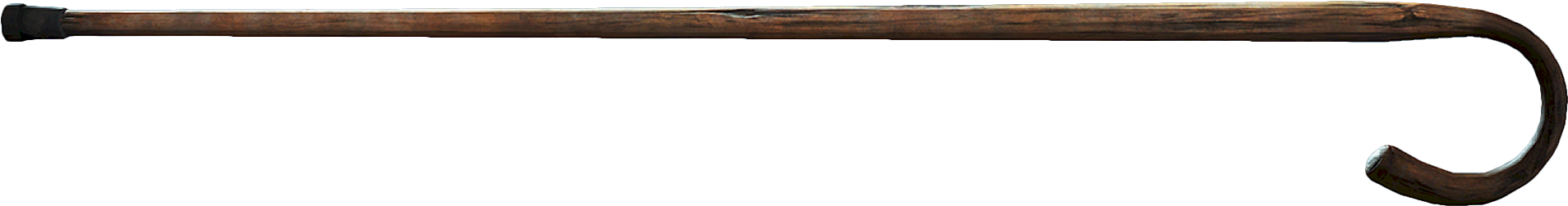 Classic Wooden Walking Stick PNG image