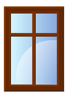 Classic Wooden Window Vector PNG image