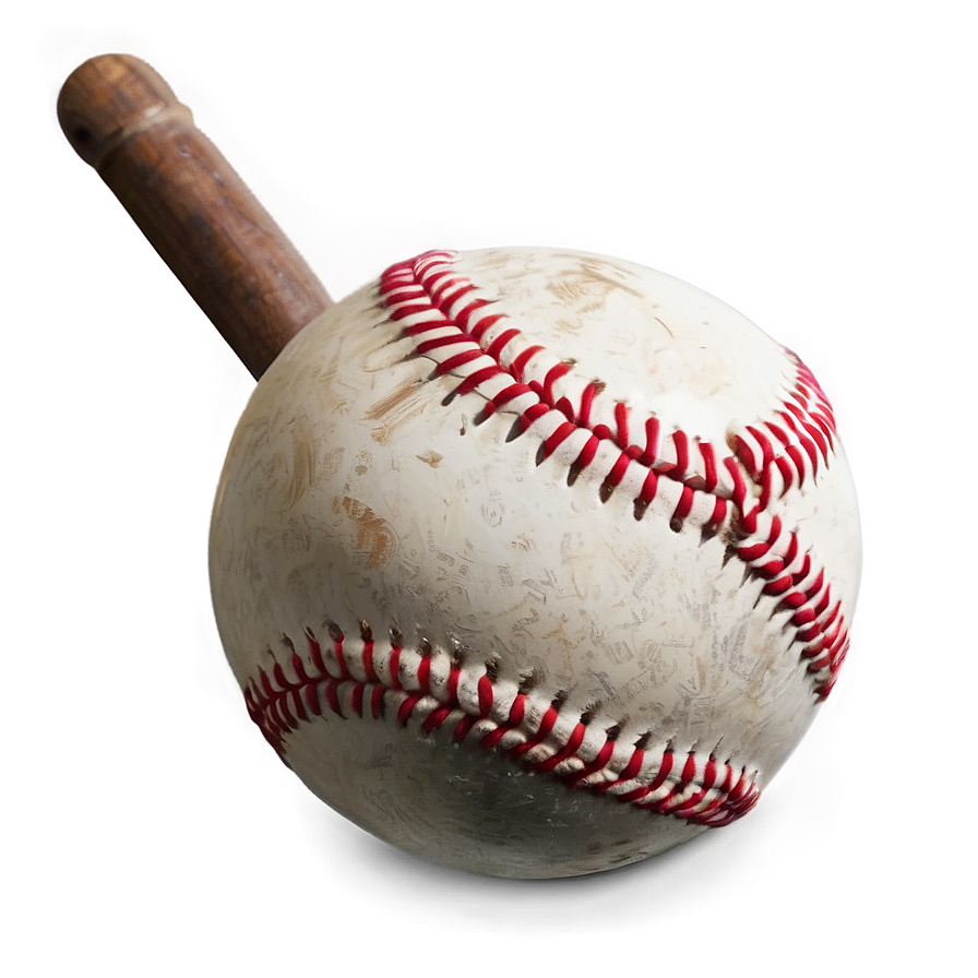 Classic Worn Baseball Design Png 06282024 PNG image