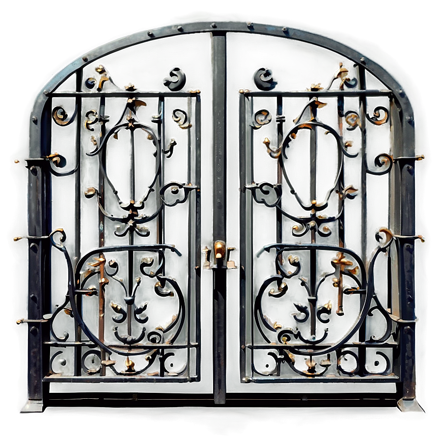 Classic Wrought Iron Gate Png 05242024 PNG image