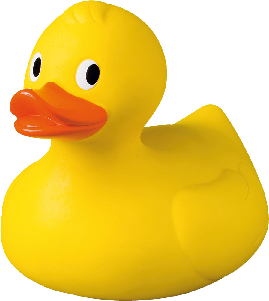 Classic Yellow Rubber Duck PNG image