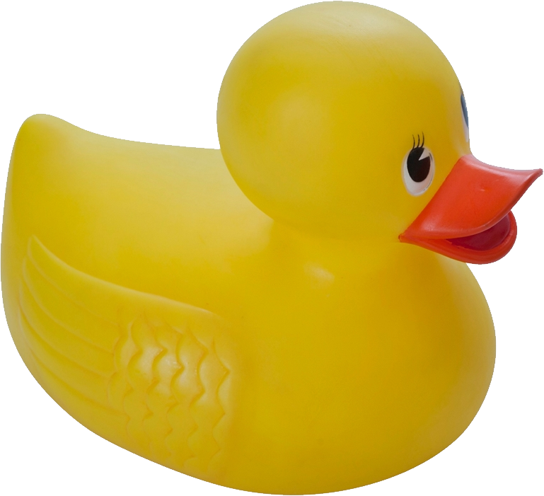 Classic Yellow Rubber Duck PNG image