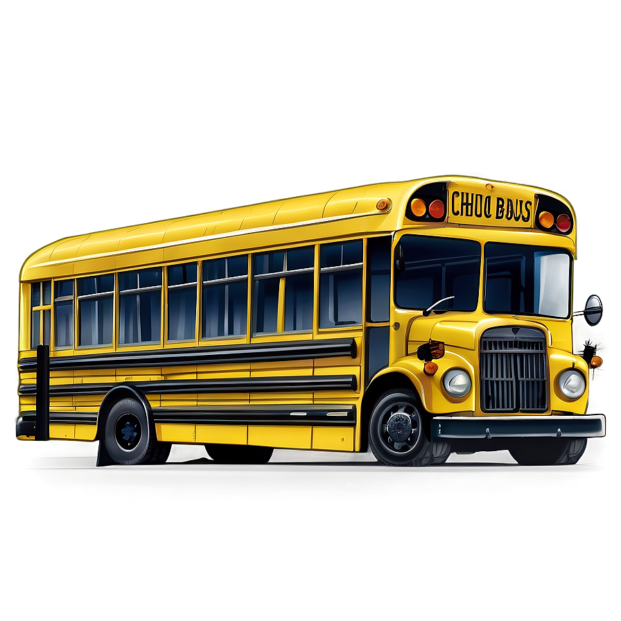 Classic Yellow School Bus Png Sqc PNG image