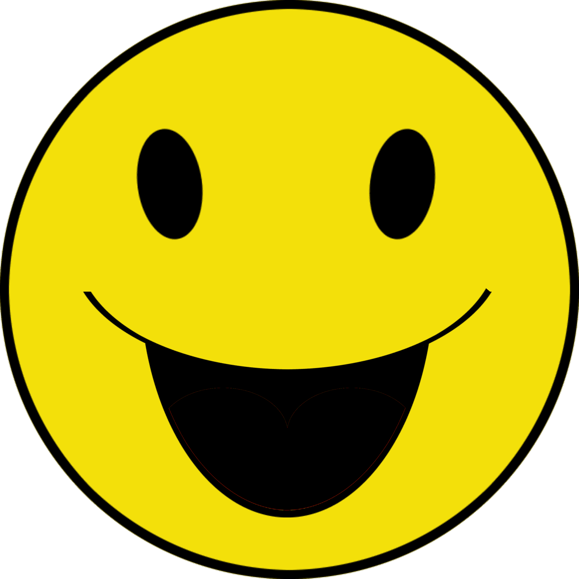 Classic Yellow Smiley Face PNG image