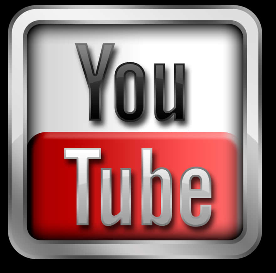 Classic You Tube Logo3 D Button PNG image