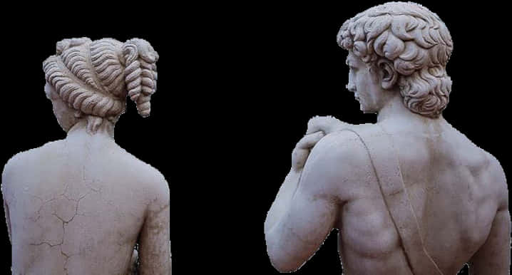 Classical Sculpture Hair Details PNG image