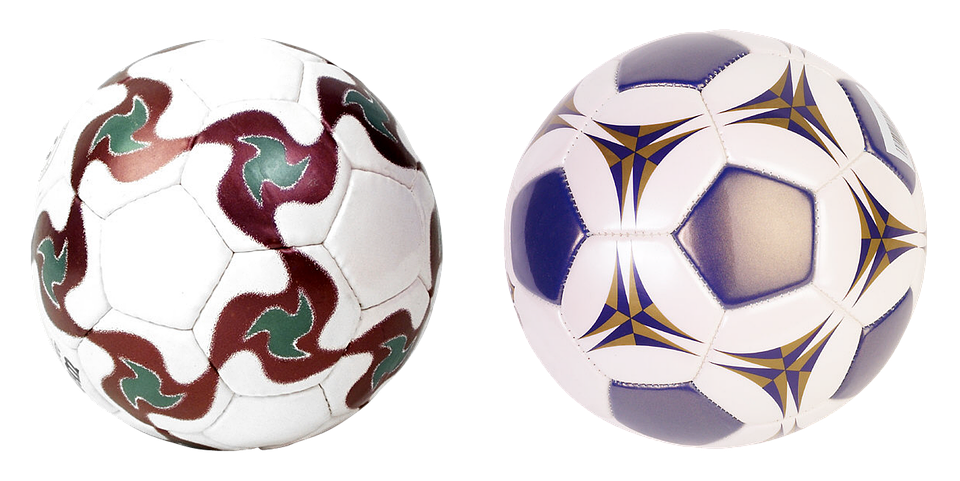 Classicand Modern Soccer Balls PNG image