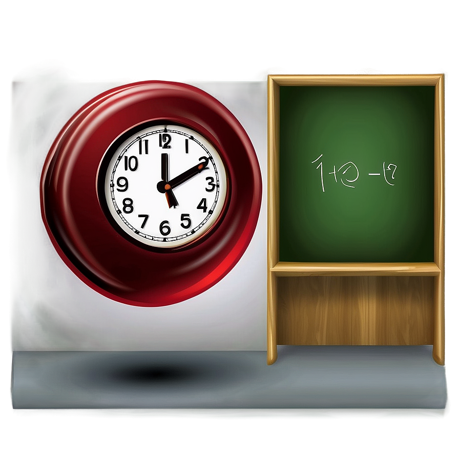 Classroom Clock Clipart Png 06262024 PNG image