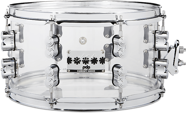 Clear Acrylic Snare Drum PNG image
