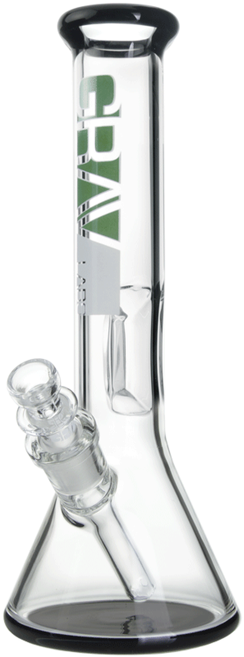 Clear Glass Beaker Bong PNG image