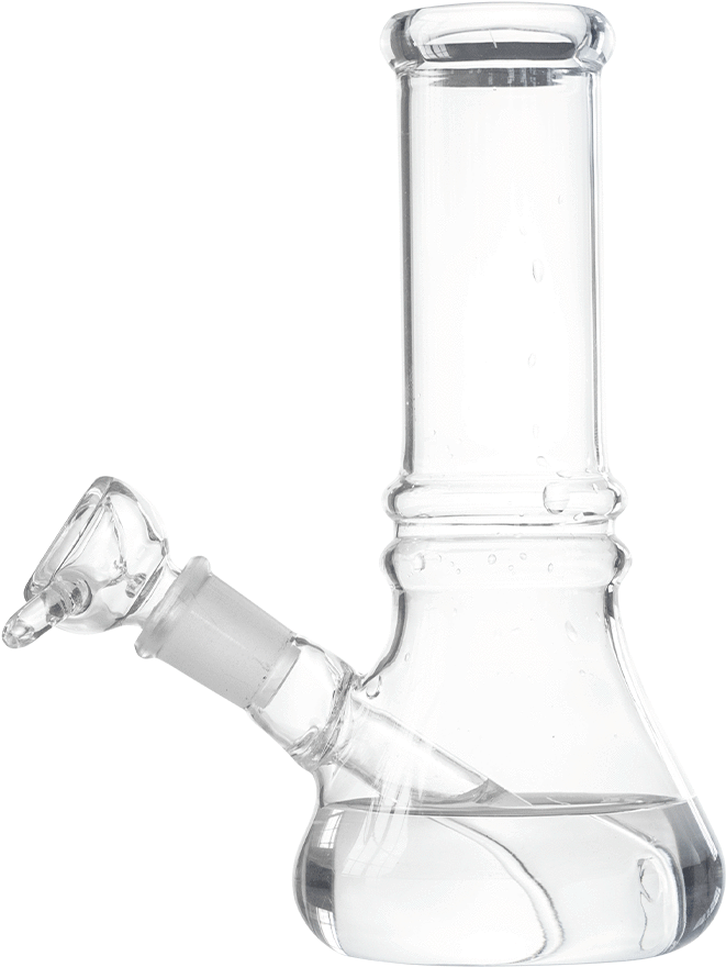 Clear Glass Bong PNG image