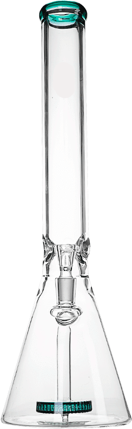 Clear Glass Bongwith Bubbles PNG image