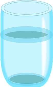 Clear Glass Half Full PNG image