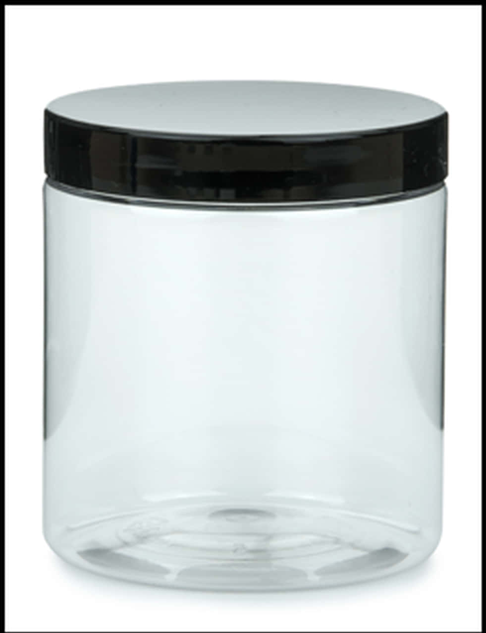 Clear Glass Jarwith Black Lid PNG image