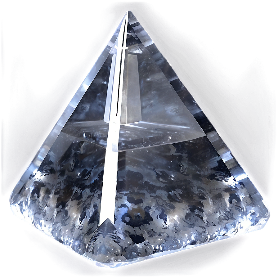 Clear Quartz Pyramid Png 06282024 PNG image