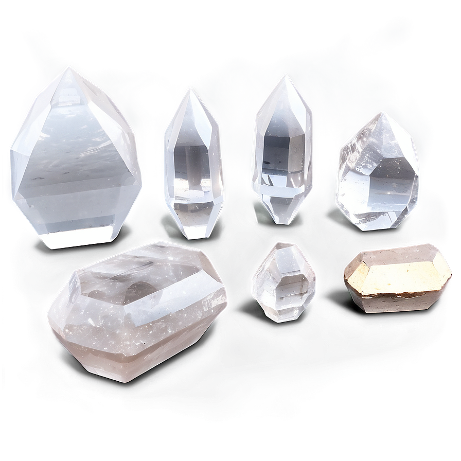 Clear Quartz Shaped Objects Png 06282024 PNG image