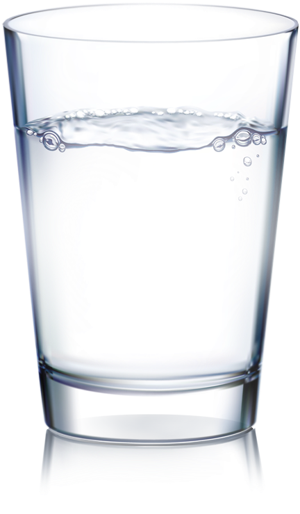 Clear Water Glass Full PNG image