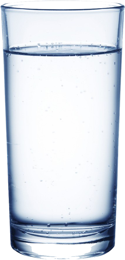 Clear Water Glass Full PNG image