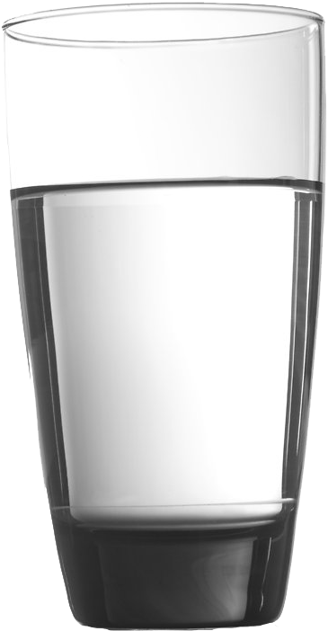 Clear Water Glass Half Full PNG image